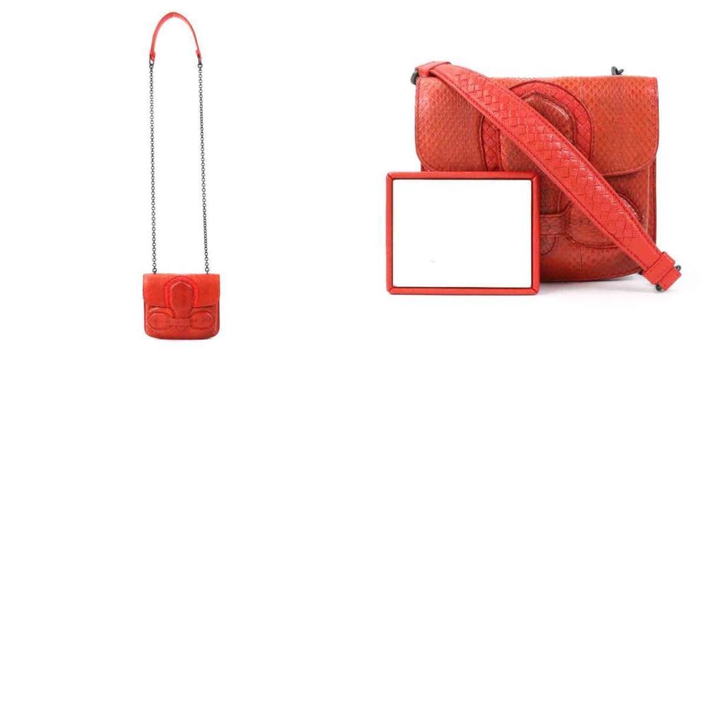 Bottega Veneta Red Bag Python Shoulder - image 5